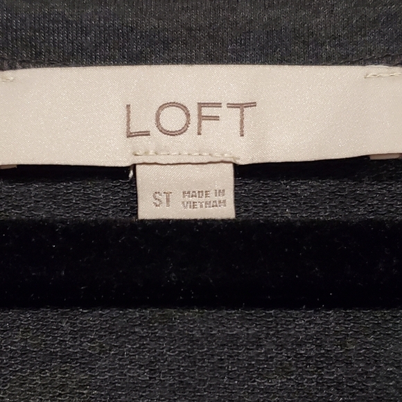 Loft A line long sleeve dress grey SMALL TALL - Picture 7 of 8